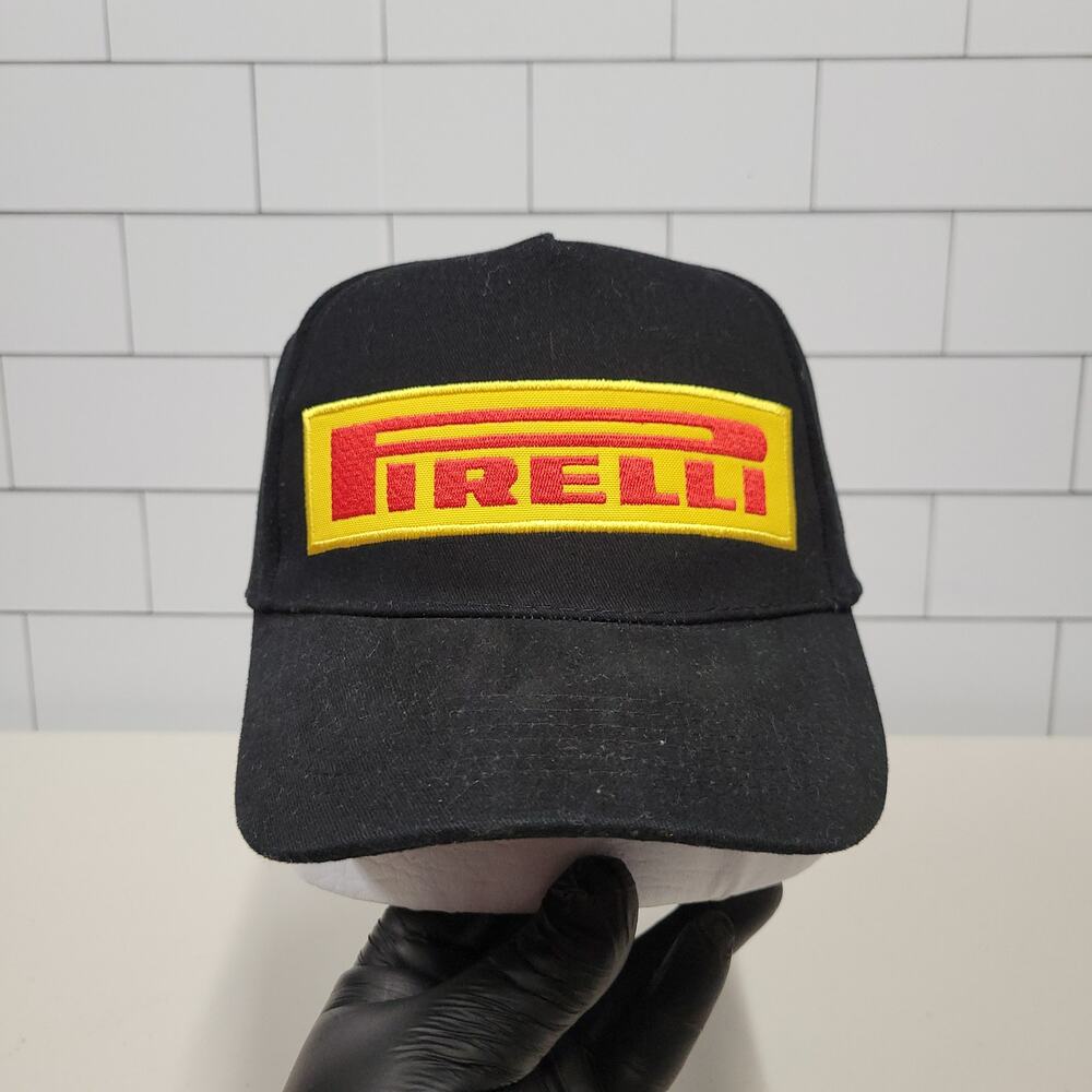 Pirelli Tires Official Merchandise Black Adjustable Hat Cap Racing Motorsports
